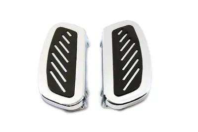 Wyatt Gatling Driver Footboard Set Chrome Streamliner Design for Harley Davidson FLT (1980-1989) by Wyatt Gatling