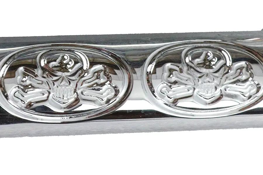 Wyatt Gatling Chrome Skull Style Footpeg Set with 1-1/16 Inch Diameter and 5-1/2 Inch Length by Wyatt Gatling
