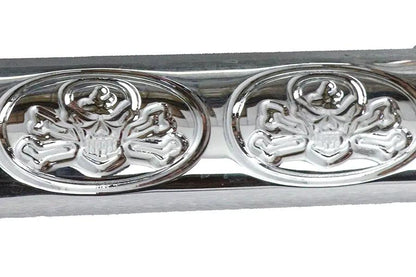 Wyatt Gatling Chrome Skull Style Footpeg Set with 1-1/16 Inch Diameter and 5-1/2 Inch Length by Wyatt Gatling