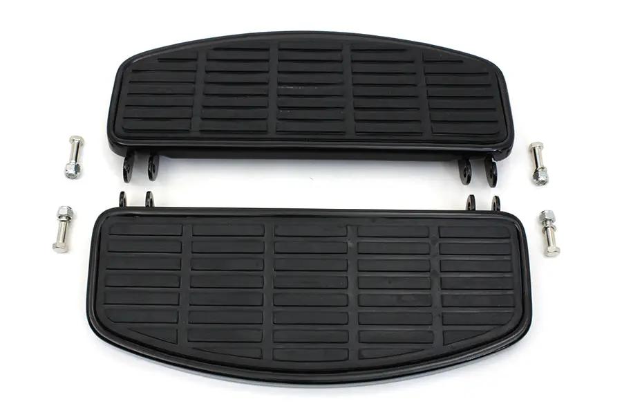 V-Twin 'D' Driver Footboard Set in Gloss Black for Harley Davidson FL Models by V-Twin