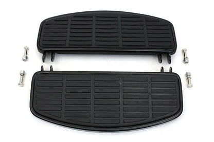 V-Twin 'D' Driver Footboard Set in Gloss Black for Harley Davidson FL Models by V-Twin