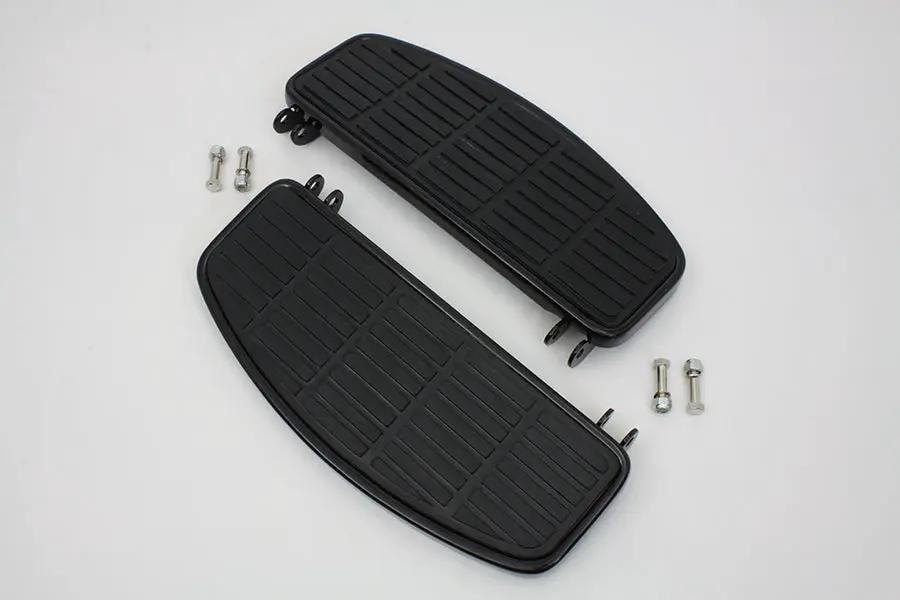 V-Twin 'D' Driver Footboard Set in Gloss Black for Harley Davidson FL Models by V-Twin