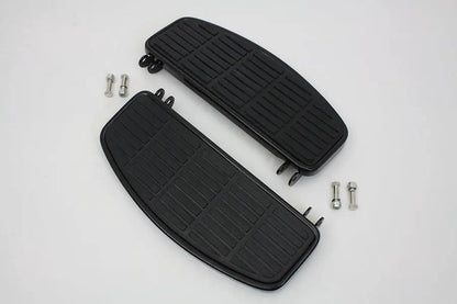 V-Twin 'D' Driver Footboard Set in Gloss Black for Harley Davidson FL Models by V-Twin