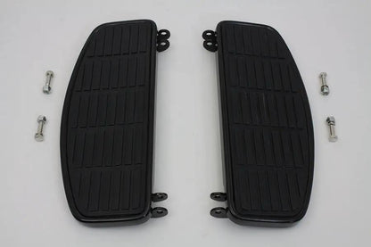V-Twin 'D' Driver Footboard Set in Gloss Black for Harley Davidson FL Models by V-Twin