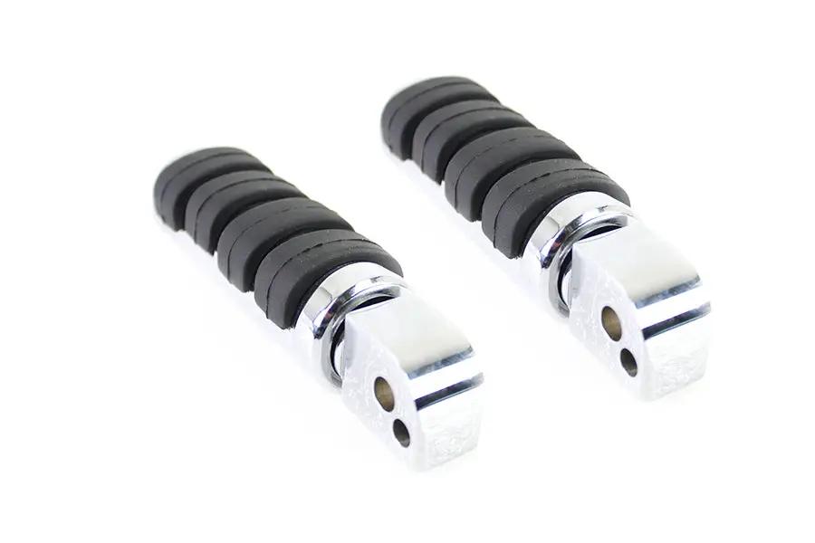 V-Twin Passenger ISO Footpeg Set Chrome for Harley Davidson FXST and FLST Models by V-Twin
