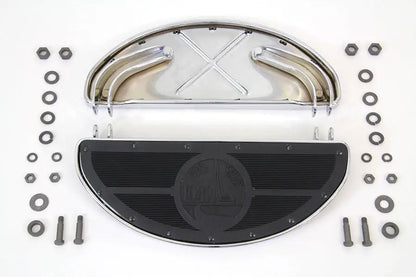 V-Twin World's Fair Style Half Moon Footboard Set Chrome - Fits 1936-1945 Harley Davidson W by V-Twin