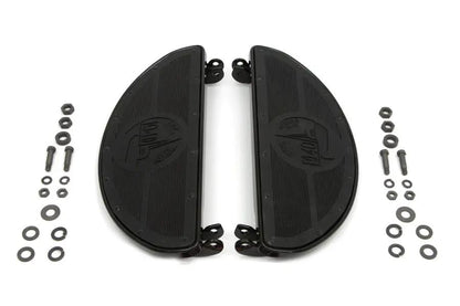 V-Twin World's Fair Style Half Moon Footboard Set Black for Harley Davidson G Models by V-Twin