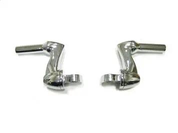 V-Twin Chrome Footpeg Mount with Adjustable Offset and Locking Teeth - Model 27-0873 by V-Twin