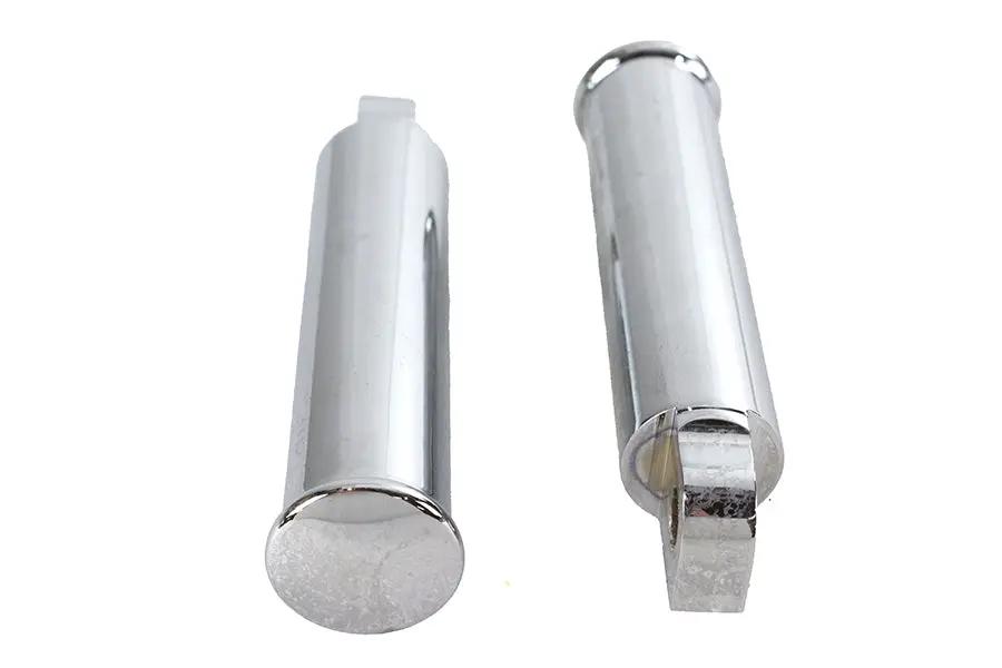 Wyatt Gatling Chrome Smooth Style Billet Footpeg Set for Motorcycles by Wyatt Gatling