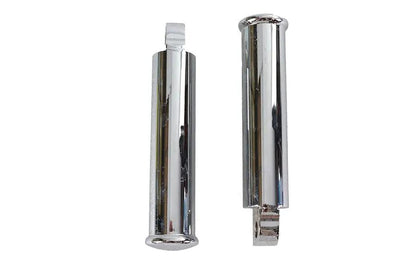 Wyatt Gatling Chrome Smooth Style Billet Footpeg Set for Motorcycles by Wyatt Gatling