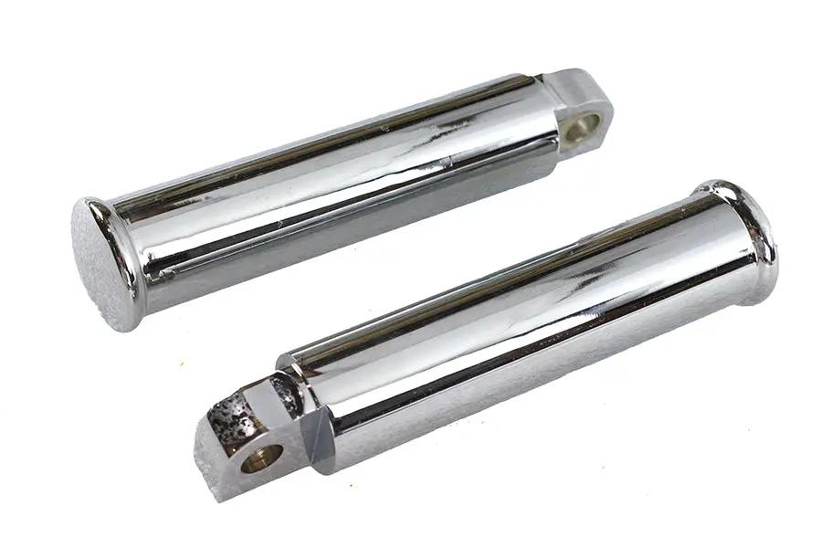 Wyatt Gatling Chrome Smooth Style Billet Footpeg Set for Motorcycles by Wyatt Gatling