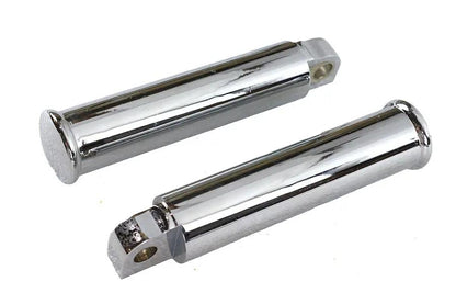 Wyatt Gatling Chrome Smooth Style Billet Footpeg Set for Motorcycles by Wyatt Gatling