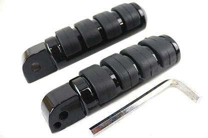 V-Twin Passenger ISO Footpeg Set Black for Harley Davidson FXST and FLST Models (Part #78464B) by V-Twin