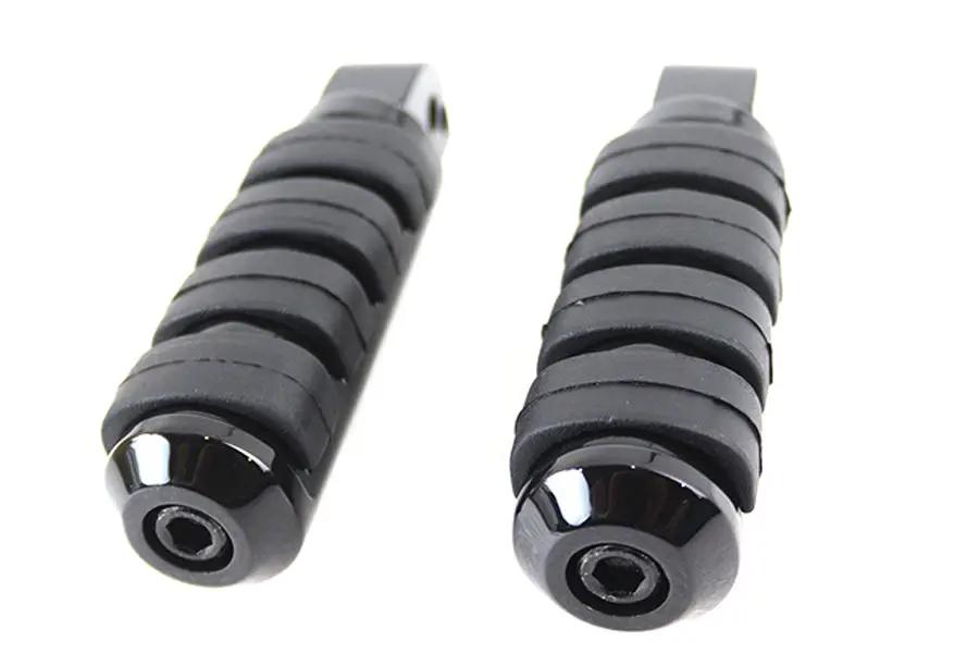 V-Twin Passenger ISO Footpeg Set Black for Harley Davidson FXST and FLST Models (Part #78464B) by V-Twin