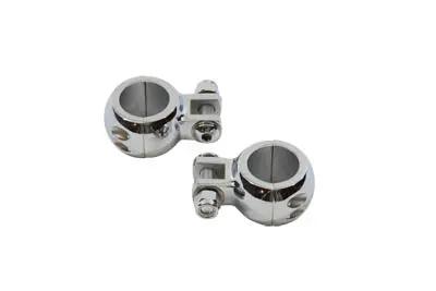 V-Twin Chrome Footpeg Mount Clamp Set (Part Number DS-203000) by V-Twin