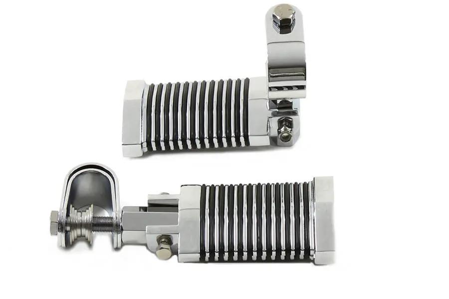 Wyatt Gatling O-Ring Style Footpeg Set Flat Diamond Shape with Vibration-Reducing Rubber Rings by Wyatt Gatling