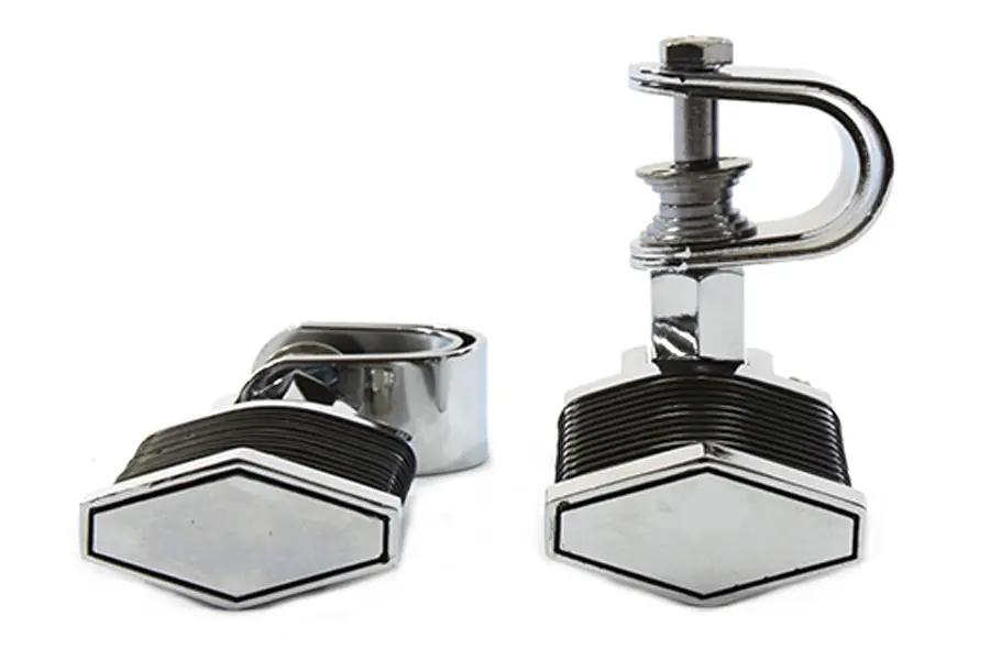 Wyatt Gatling O-Ring Style Footpeg Set Flat Diamond Shape with Vibration-Reducing Rubber Rings by Wyatt Gatling