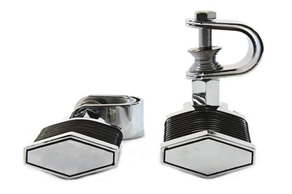 Wyatt Gatling O-Ring Style Footpeg Set Flat Diamond Shape with Vibration-Reducing Rubber Rings by Wyatt Gatling
