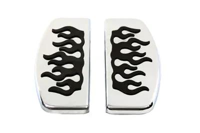 Wyatt Gatling Driver Footboard Set with Flame Design for Harley Davidson FLT Models by Wyatt Gatling
