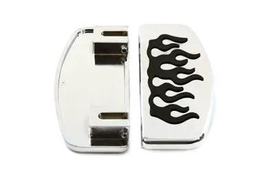 Wyatt Gatling Driver Footboard Set with Flame Design for Harley Davidson FLT Models by Wyatt Gatling