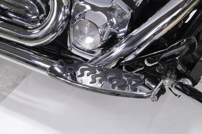 Wyatt Gatling Driver Footboard Set with Flame Design for Harley Davidson FLT Models by Wyatt Gatling
