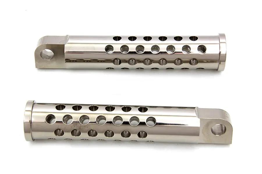 Wyatt Gatling Billet Shooter Style Footpeg Set Nickel Plated by Wyatt Gatling