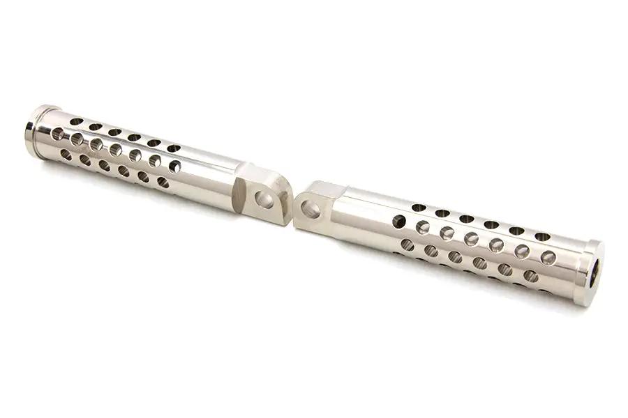Wyatt Gatling Billet Shooter Style Footpeg Set Nickel Plated by Wyatt Gatling