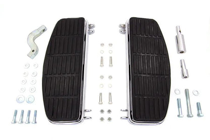 V-Twin Chrome Steel Driver 'D' Shape Footboard Set for Harley Davidson FL Models by V-Twin