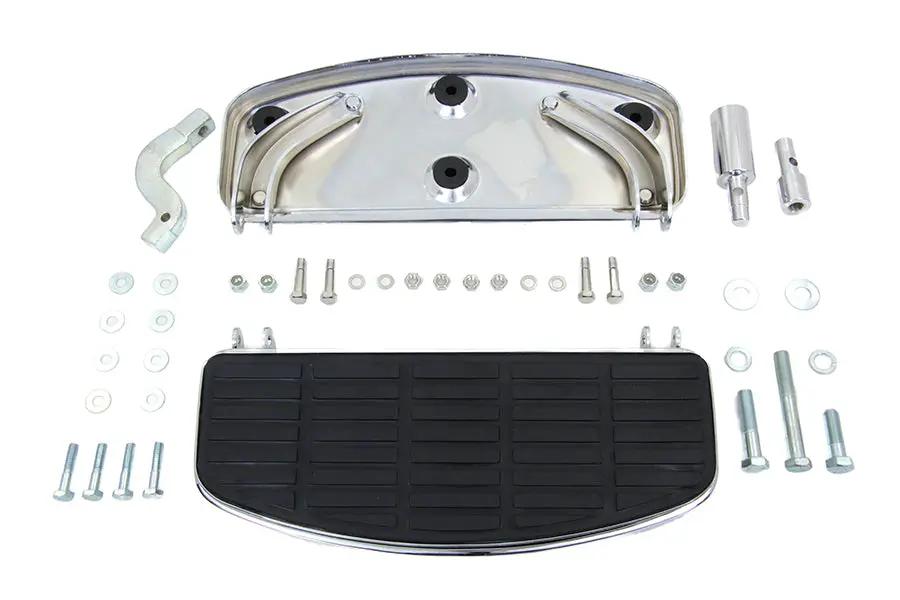 V-Twin Chrome Steel Driver 'D' Shape Footboard Set for Harley Davidson FL Models by V-Twin