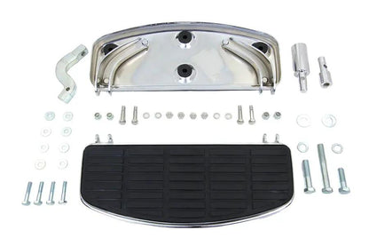 V-Twin Chrome Steel Driver 'D' Shape Footboard Set for Harley Davidson FL Models by V-Twin