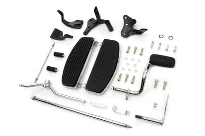 Wyatt Gatling Driver Footboard Kit with Black Brackets for Harley Davidson FXD (1996-2005) by Wyatt Gatling