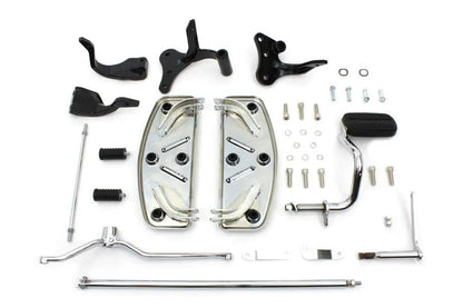 Wyatt Gatling Driver Footboard Kit with Black Brackets for Harley Davidson FXD (1996-2005) by Wyatt Gatling