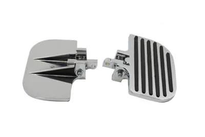 V-Twin Passenger Mini Footboard Set with Rail Design - 8 inch x 4-1/4 inch by V-Twin