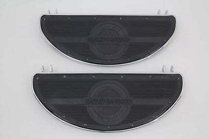 V-Twin Replica Driver Footboard Set with Logo for Harley Davidson FL 1940-1949 by V-Twin