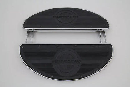 V-Twin Replica Driver Footboard Set with Logo for Harley Davidson FL 1940-1949 by V-Twin