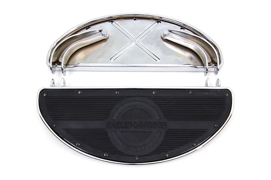 V-Twin Replica Driver Footboard Set with Logo for Harley Davidson FL 1940-1949 by V-Twin