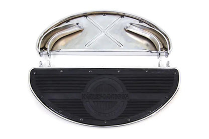 V-Twin Replica Driver Footboard Set with Logo for Harley Davidson FL 1940-1949 by V-Twin
