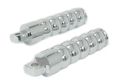 Wyatt Gatling Chrome Hourglass Style Footpeg Set for Harley Davidson FXST (1986-1995) by Wyatt Gatling