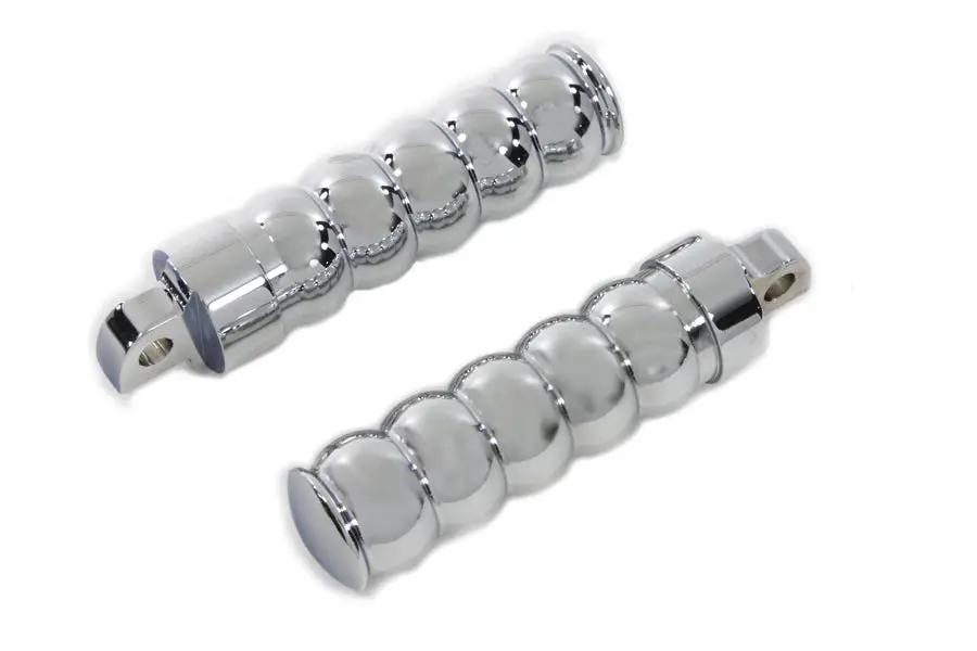 Wyatt Gatling Chrome Hourglass Style Footpeg Set for Harley Davidson FXST (1986-1995) by Wyatt Gatling