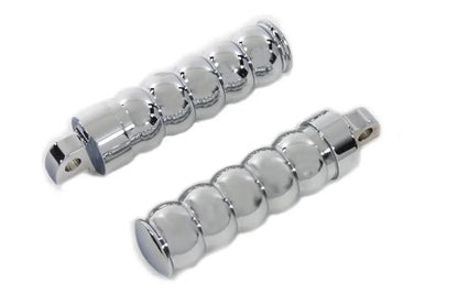 Wyatt Gatling Chrome Hourglass Style Footpeg Set for Harley Davidson FXST (1986-1995) by Wyatt Gatling