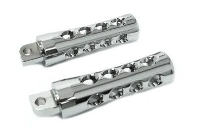 Wyatt Gatling Chrome Concave Style Footpeg Set for Harley Davidson FXST (1986-1995) by Wyatt Gatling