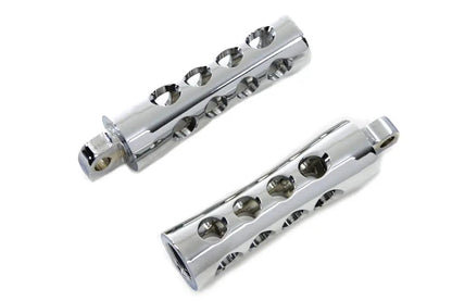 Wyatt Gatling Chrome Concave Style Footpeg Set for Harley Davidson FXST (1986-1995) by Wyatt Gatling