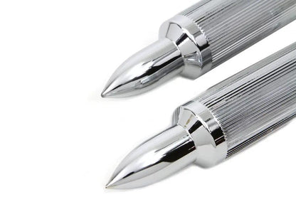 Wyatt Gatling Chrome Bullet Style AK-47 Footpeg Set for Harley Davidson FXST (1986-1995) by Wyatt Gatling