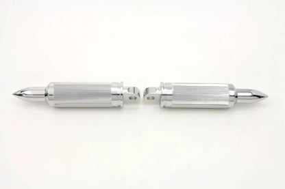 Wyatt Gatling Chrome Bullet Style AK-47 Footpeg Set for Harley Davidson FXST (1986-1995) by Wyatt Gatling