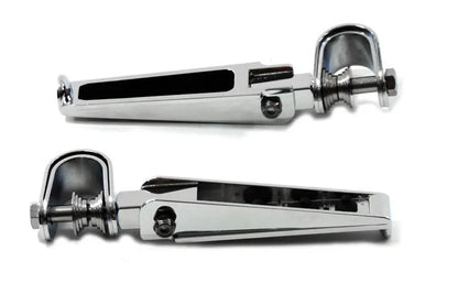 Wyatt Gatling Chrome Chopper Style Footpeg Set with Rubber Grip Inserts by Wyatt Gatling