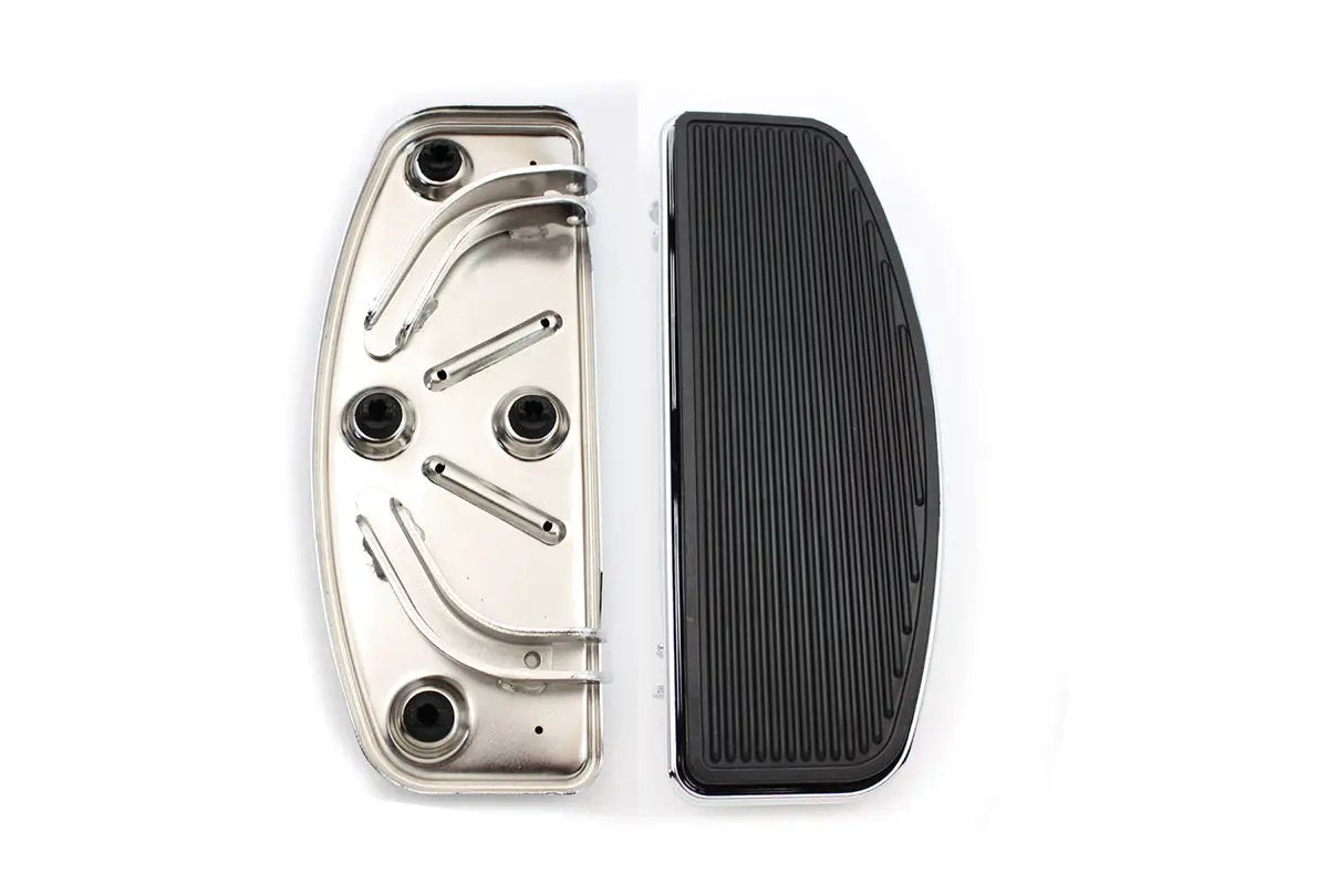 Wyatt Gatling Driver Footboard Set Chrome 'D' Shape for Harley Davidson FLT (2006-2015) by Wyatt Gatling