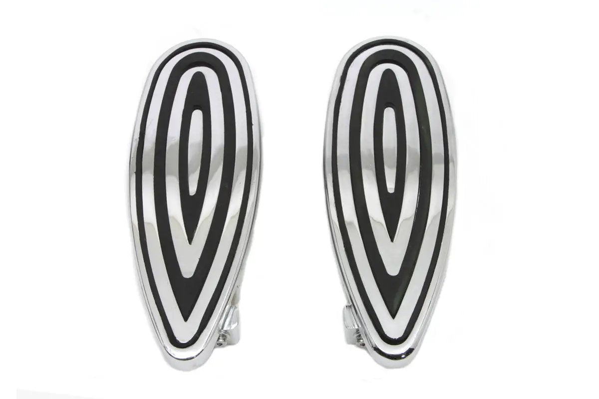 Wyatt Gatling Billet Footboard Set Chrome for Harley Davidson FLT 1980-1989 by Wyatt Gatling