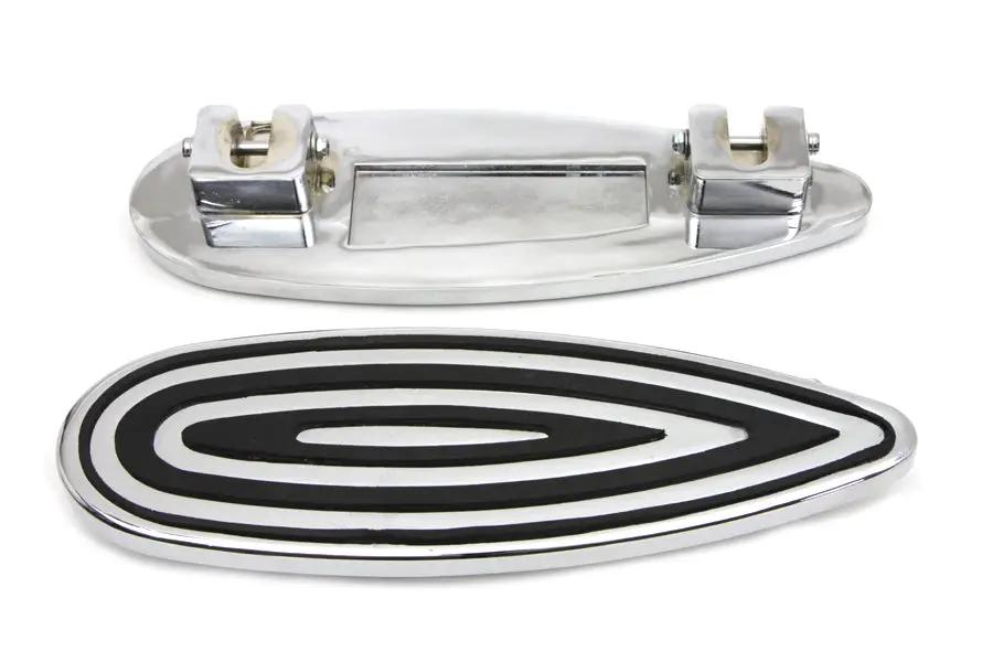 Wyatt Gatling Billet Footboard Set Chrome for Harley Davidson FLT 1980-1989 by Wyatt Gatling