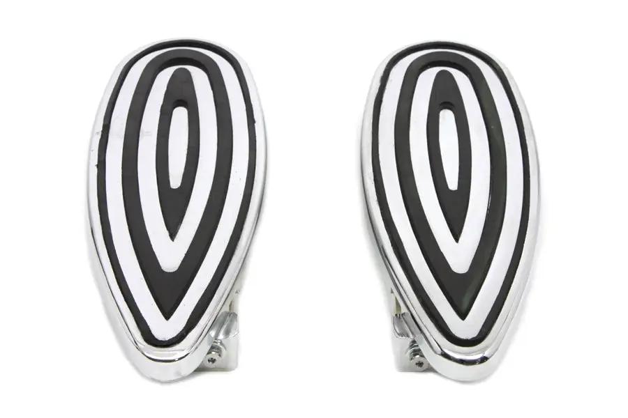 Wyatt Gatling Billet Footboard Set Chrome for Harley Davidson FLT 1980-1989 by Wyatt Gatling