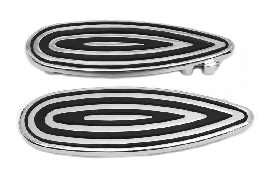 Wyatt Gatling Billet Footboard Set Chrome for Harley Davidson FLT 1980-1989 by Wyatt Gatling